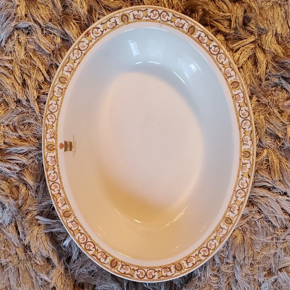 Vintage Ridgways England Restaurant ware The Queen's Montreal oval bowl